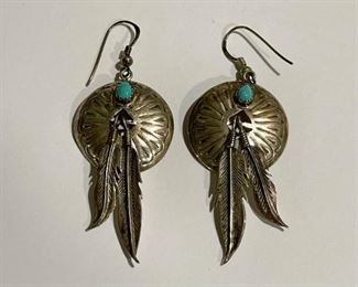 Native American Earrings with Turquoise
