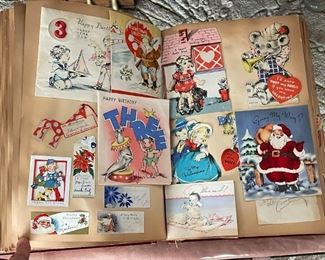 And Another Large Vintage Scrapbook with Greeting Cards (Photo 2 of 2)