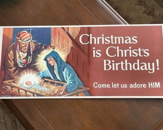 Vintage Christmas Banner