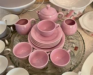 Pink Fiesta Ware, Glass Serving Platter
