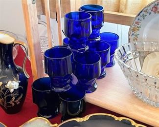 Cobalt Blue Glass Tumblers