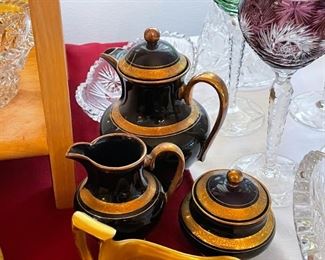 Small Black & Gold Tea Set