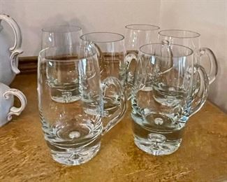 Glassware, Set of 6 Beer Mugs