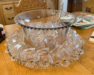 Vintage Imperial Candlewick Punch Bowl Set (Photo 1 of 2)
