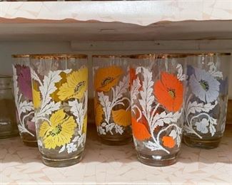 Vintage Floral Glassware