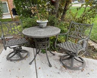 Bistro Patio Table & Chairs (Photo 1 of 4)