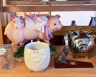 Pig Figurines, Pig Mug, Door Stop