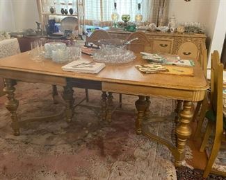 Vintage Dining Table with 6 Chairs (Photo 1 of 3)