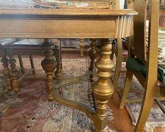 Vintage Dining Table with 6 Chairs (Photo 2 of 3)