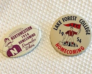 Northwestern & Lake Forest College Homecoming Pins (1950's)