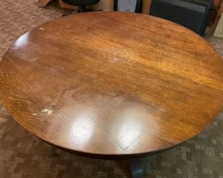 Vintage Round Oak Dining Table (Photo 2 of 2)