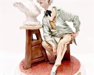 1950's CAPODIMONTE GIUSEPPE CAPPE SIGNED THE SCULPTOR SELF-PORTRAIT PORCELAIN MADE IN ITALY $495 plus shipping
 
 
DETAILS:
Capo di Monte
GIUSEPPE CAPPE
The Sculptor
Self Portrait
9.5" x 8"
Signed on base with the King's Porcelain Logo
Numbered 186
 
Condition:  Excellent condition