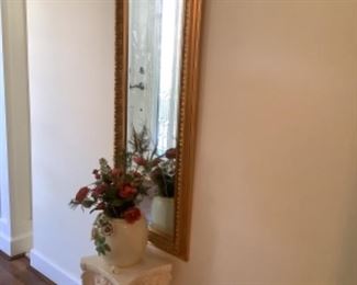 Pair of pier mirrors, Chalkware columns