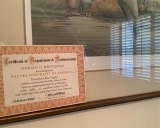 Donald Whitlatch “Canadian Geese” lithograph 