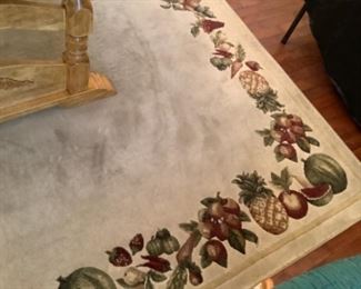 Fruit and vegetable area rug