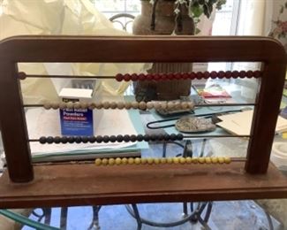 Antique French elementary school abacus