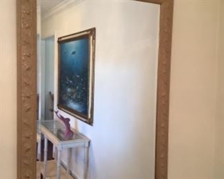 Beveled glass wall mirror