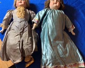 Antique German Bisque Head Dolls