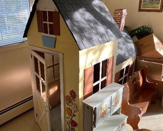 Large hand-made playhouse — top of chimney greater than 6’ height.