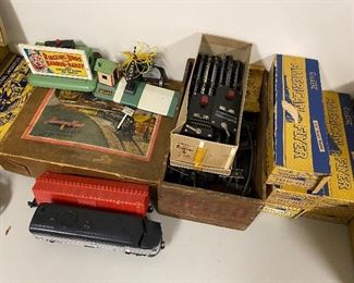 Vintage model trains and model railroad accessories.