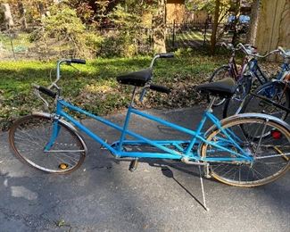 Schwinn #1 Deluxe Twinn Tandem Bike in Robins Egg Blue in Awesome Condition.