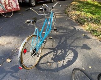 Schwinn #1 Deluxe Twinn Tandem Bike in Robins Egg Blue in Awesome Condition.