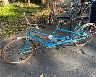 Schwinn #1 Deluxe Twinn Tandem Bike in Robins Egg Blue in Awesome Condition.