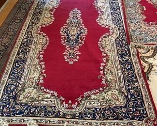 $150                                                                                                                     TRADITIONAL HAND KNOTTED MEDALLION RUG IN WARM REDS AND BLUES
This hand knotted rug is handmade using the original technique of carpet making The beautiful bold red color is the predominant color. The center of the rug has a beautiful medallion balanced by various light shades and tones and floral motives. The design is open which is typical of the Bidjar pattern where a  plain field highlights the central medallion which is considered to be the heart of the rug. 
**OFFERS CONSIDERED
DETAILS + DIMENSIONS:
93" X 54"
CONDITION: This rug shows signs of wear to be expected with a piece of this age with use. Signs of wear are mainly on the edge or fringed areas with the body of the rug being in good condition.  Please refer to photo's for a more detailed look at condition.  We make every attempt to list and photograph any defects or signs of wear that are sig