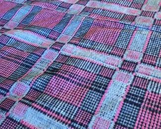 1800's handmade woven blanket covers. The owner marked the name of each pattern years ago. The only other place I have seen blankets like this is Hart Square Village.