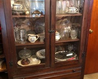 Primitive made china cabinet