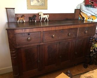 Large beautiful Sideboard. Build in the early 1800’s by Fredrick Hoke for his homeplace in Rock Barn. It later belong to Dr. Duffie Yount in Conover for his medicine storage.