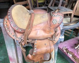Vintage child's saddle 