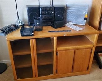 ($33) Entertainment Center in the same style as the other bookshelves.