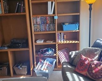 ($54 each) 2 Tall 2 Section Bookshelves