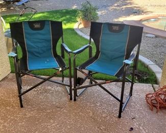 ($30 for Both Folding Chairs with attached  Side table