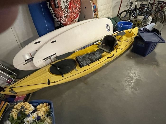 2 Paddle Boards 10'                                                                                             Tandem Ocean Kayak 13"