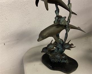 Bronze Dolphins 16"