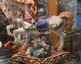 Large Christmas ceramic pony