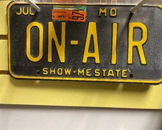 KSHE Collectible license plate from on air personality