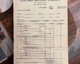 Vintage brewery related St. Louis item. From the Columbia brewing Company