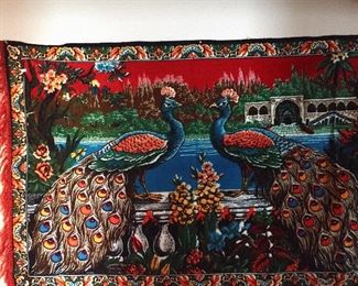 Peacock Tapestry 5Ftx3 1/2 ft