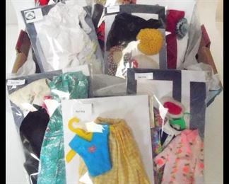 Barbie doll clothes and accessories.