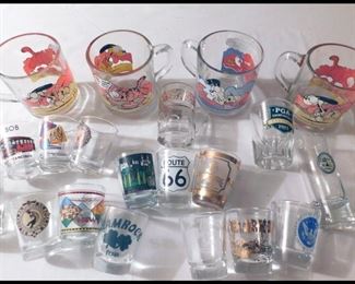 Garfield Mugs and Shot Glasses.