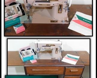 Singer Cabinet Sewing Machine. Slant-o-matic.