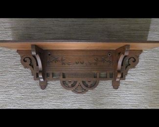 Antique Victorian Walnut Shelf.