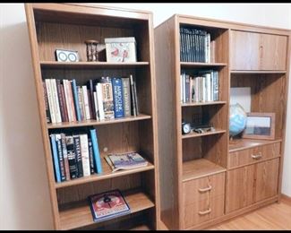 Matching Bookcase and Wall Unit.