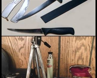 Tools, Fillet Knife, Camera Equipment and Gear.