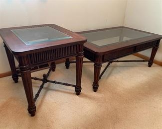 Cherry end and coffee table set