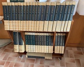 World Book Encyclopedia Set with bookshelf 