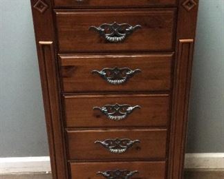 6 DRAWER JEWELRY ARMOIRE